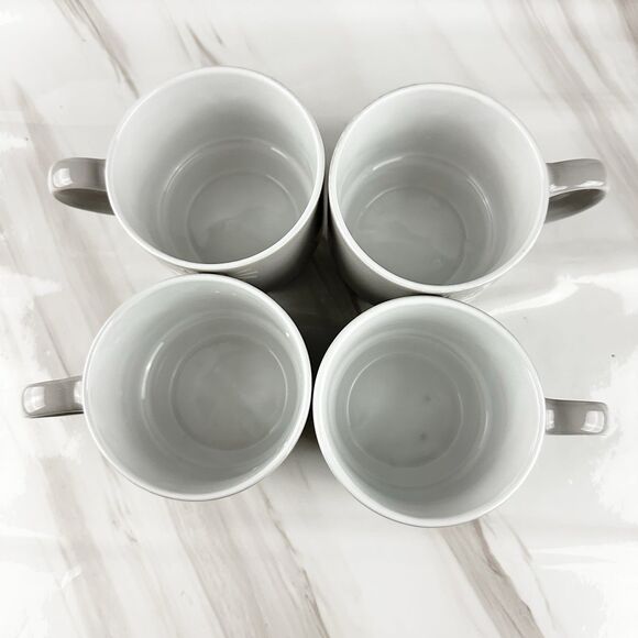 Cat's Life Signature Housewares Stoneware Stacking Coffee Mug Tower 4 Gray Cups - Picture 5 of 7